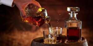 pouring whisky